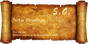 Suta Orsolya névjegykártya